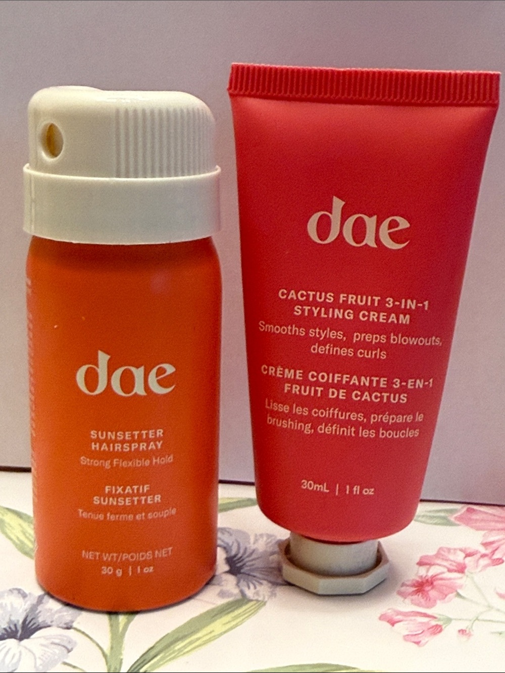 dae Cactus Fruit 3-in-1 Styling Cream & Sunsetter Hairspray - Red/Orange
